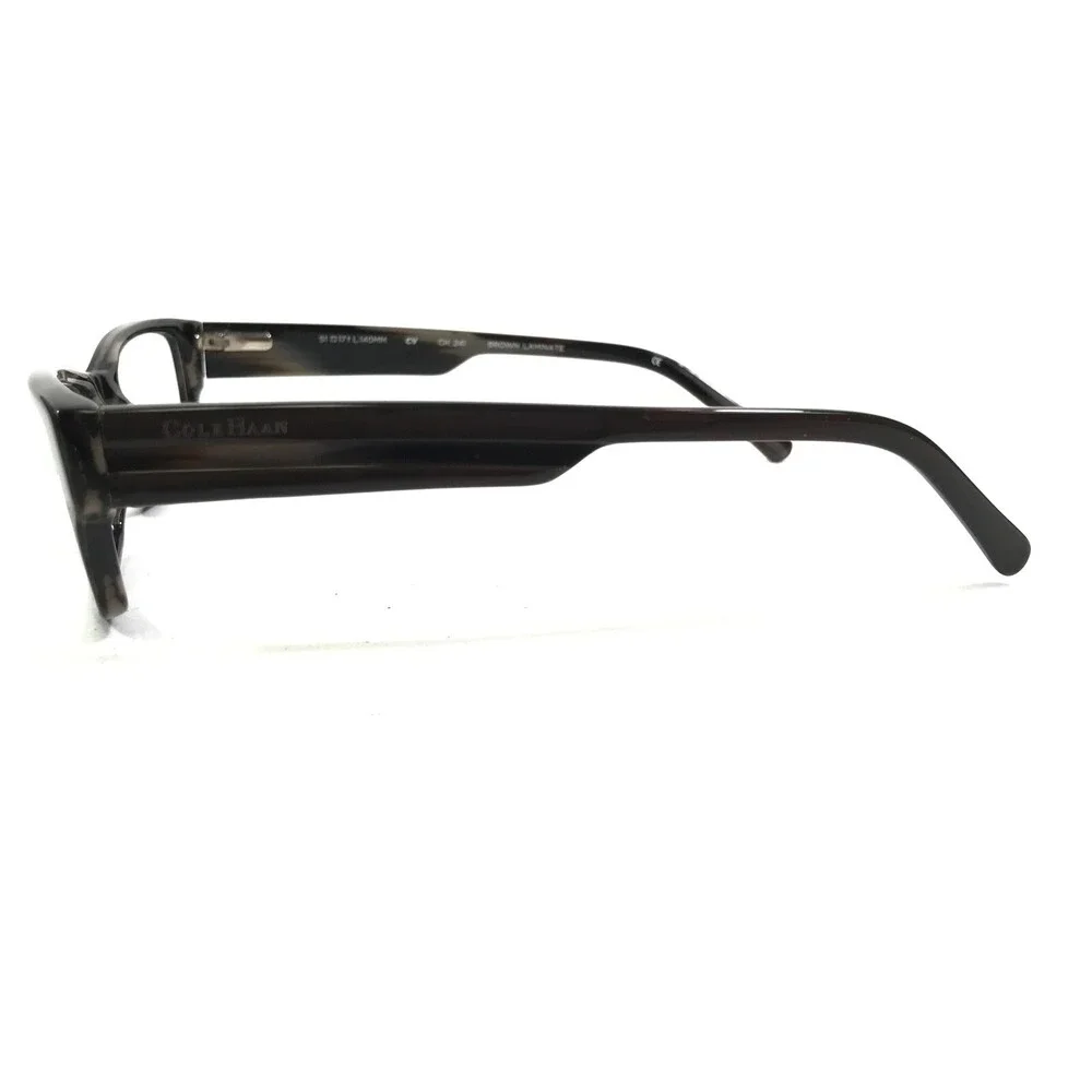 Cole Haan Eyeglasses Frames CH 241 BROWN LAMINATE Rectangular Full Rim 51-17-140